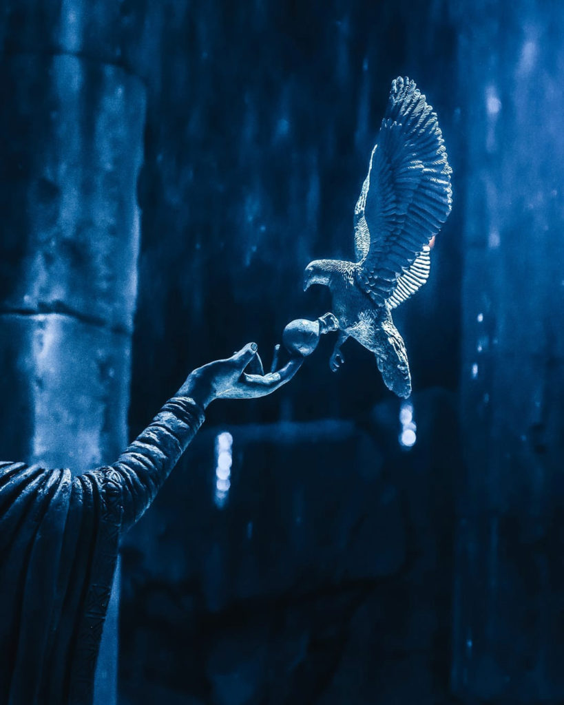 The miracle of Clovis baptism. Immersive walkthrough "Le Premier Royaume", Puy du Fou, France. © Puy du Fou