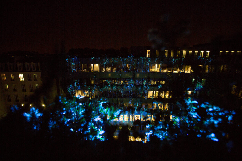 Architectural Lighting, creative and low-consumption, SCR Headquarters, Paris, France. © Les Petits Français