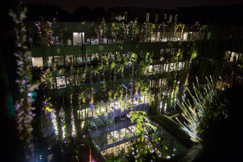 Architectural Lighting, creative and low-consumption, SCR Headquarters, Paris, France. © Les Petits Français