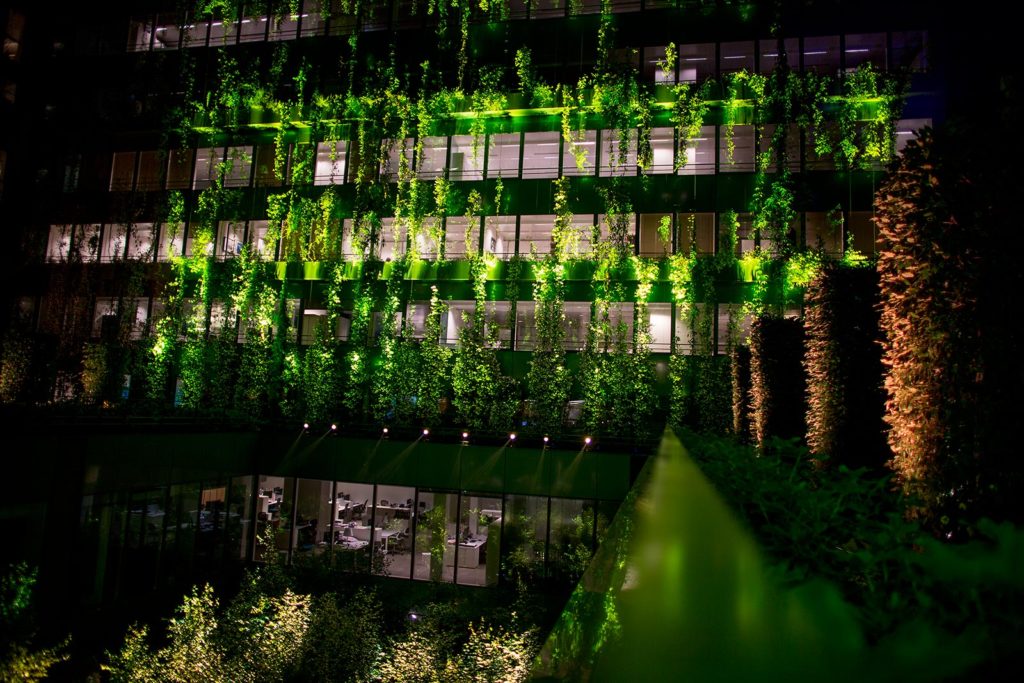 Architectural Lighting, creative and low-consumption, SCR Headquarters, Paris, France. © Les Petits Français